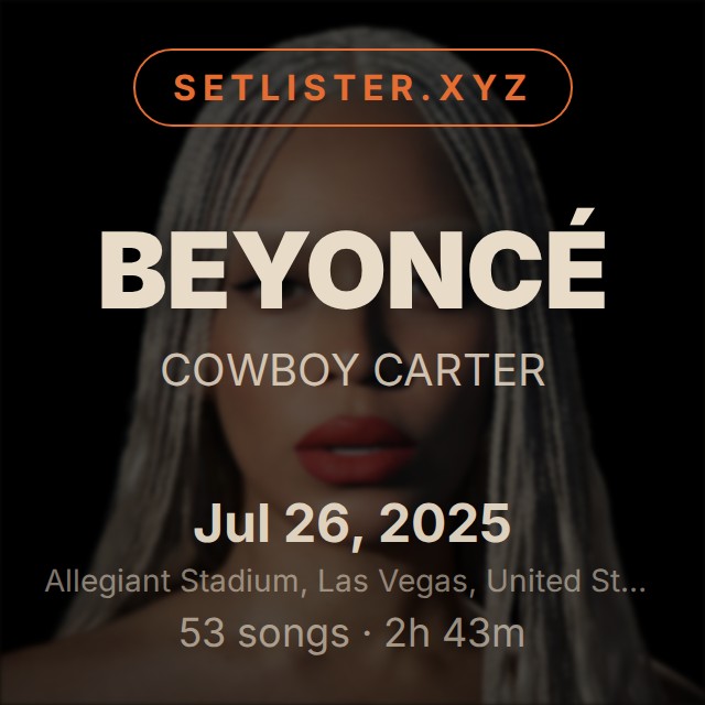 Beyoncé — COWBOY CARTER setlist playlist on Spotify
