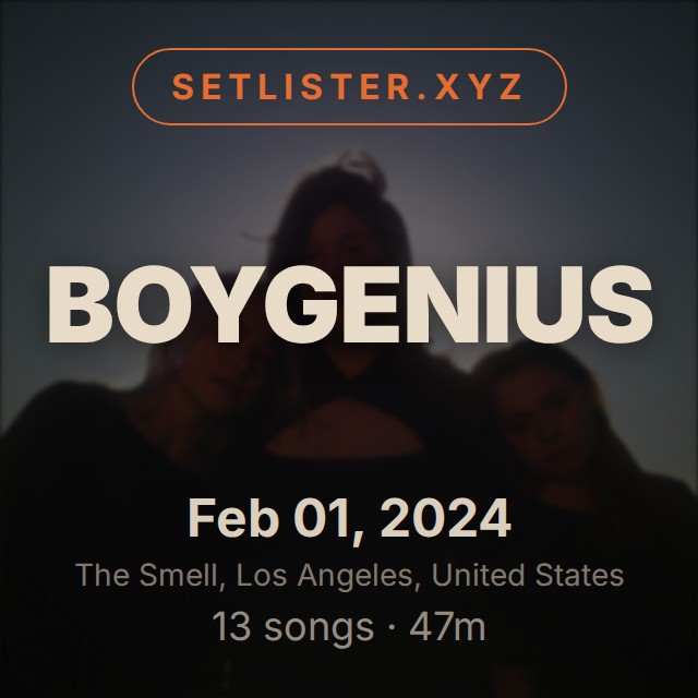 boygenius setlist playlist on Spotify