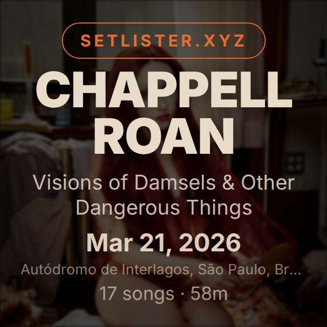 Chappell Roan — Visions of Damsels & Other Dangerous Things setlist playlist on Spotify