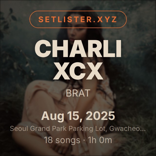Charli xcx — BRAT setlist playlist on Spotify