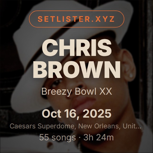 Chris Brown — Breezy Bowl XX setlist playlist on Spotify