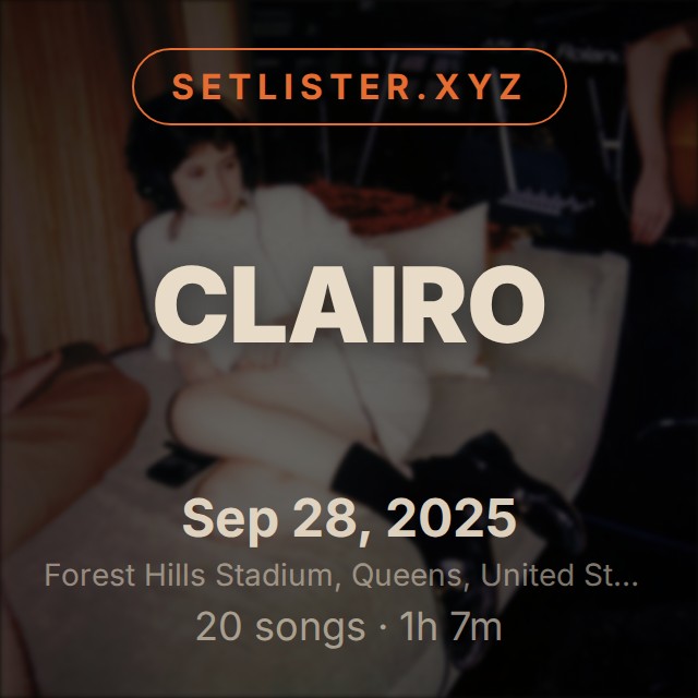 Clairo setlist playlist on Spotify