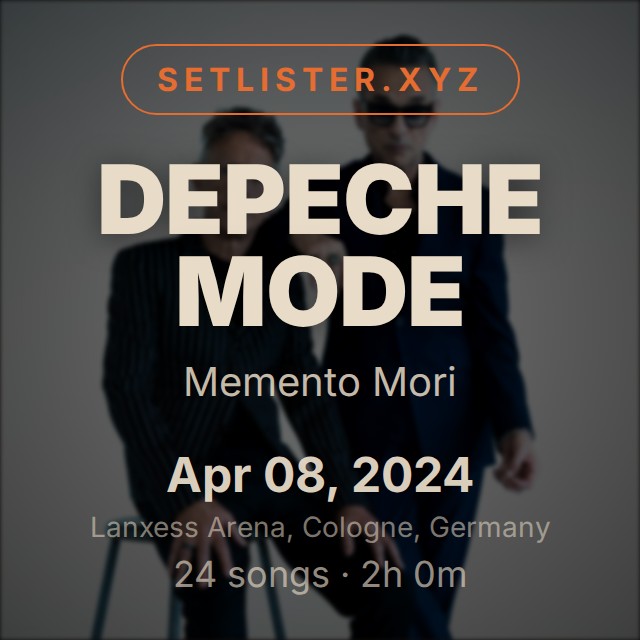Depeche Mode — Memento Mori setlist playlist on Spotify