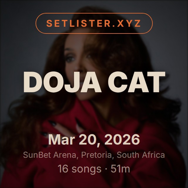 Doja Cat setlist playlist on Spotify