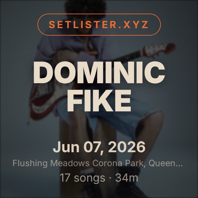 Dominic Fike setlist playlist on Spotify