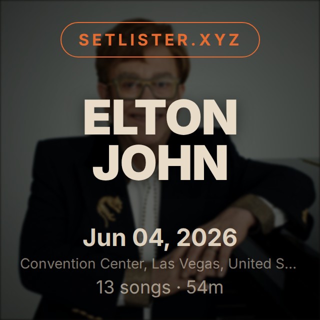 Elton John setlist playlist on Spotify