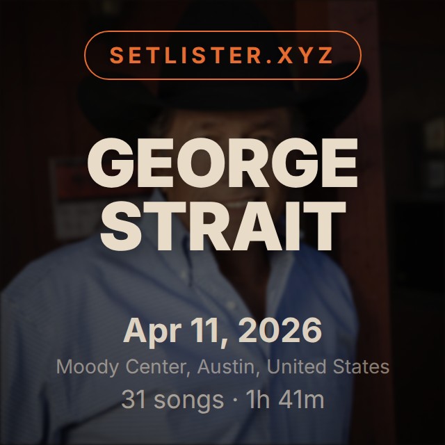 George Strait setlist playlist on Spotify