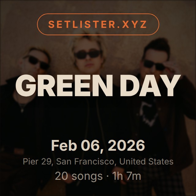Green Day setlist playlist on Spotify