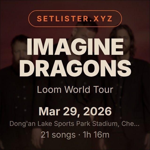 Imagine Dragons — Loom World Tour setlist playlist on Spotify