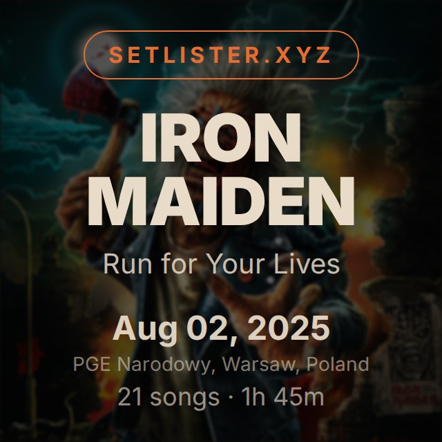 Iron Maiden — Run for Your Lives setlist playlist on Spotify