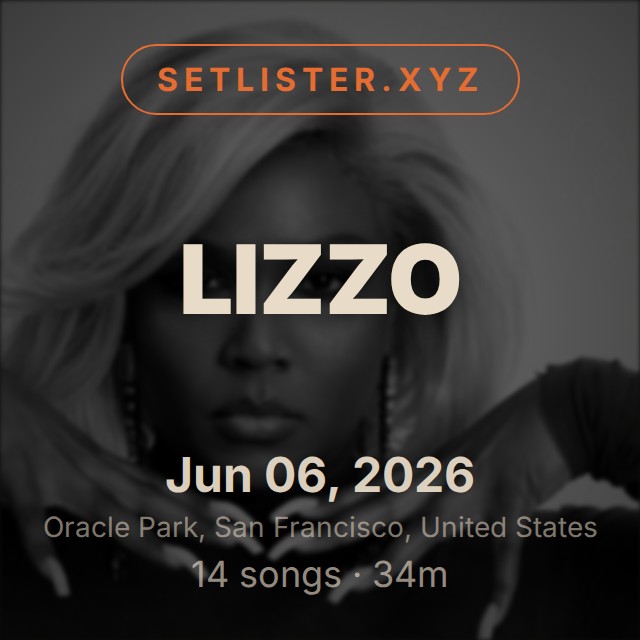 Lizzo setlist playlist on Spotify