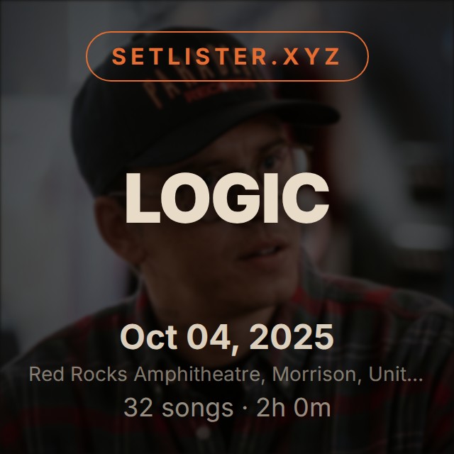 Logic setlist playlist on Spotify