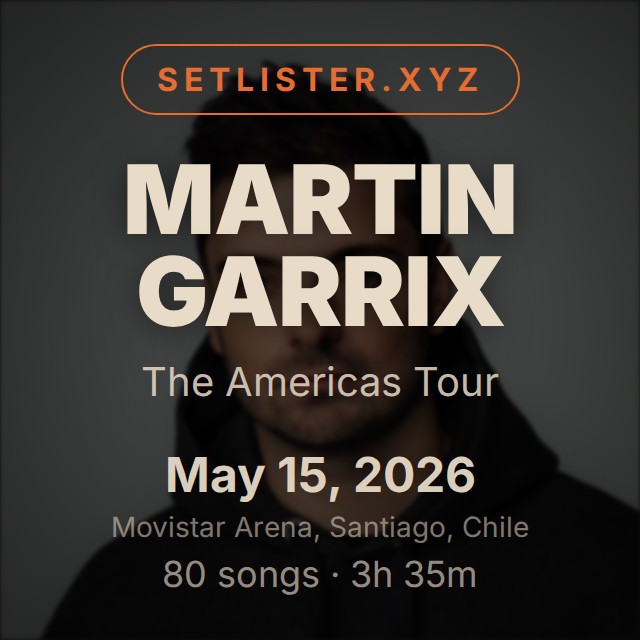 Martin Garrix — The Americas Tour setlist playlist on Spotify