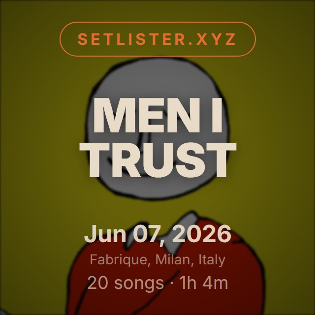 Men I Trust setlist playlist on Spotify