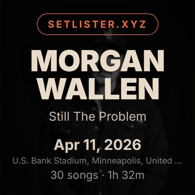 Morgan Wallen — Still The Problem setlist playlist on Spotify