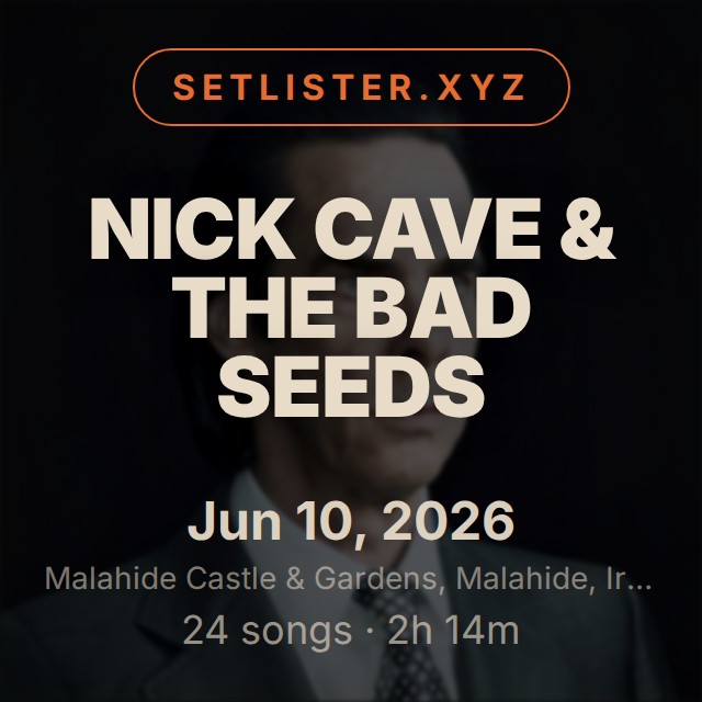 Nick Cave & the Bad Seeds setlist playlist on Spotify