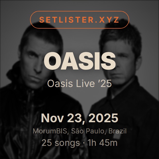 Oasis — Oasis Live ’25 setlist playlist on Spotify