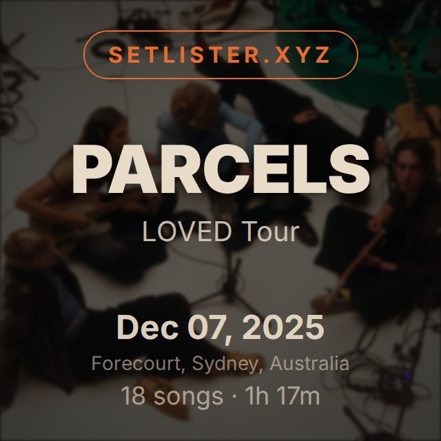 Parcels — LOVED Tour setlist playlist on Spotify
