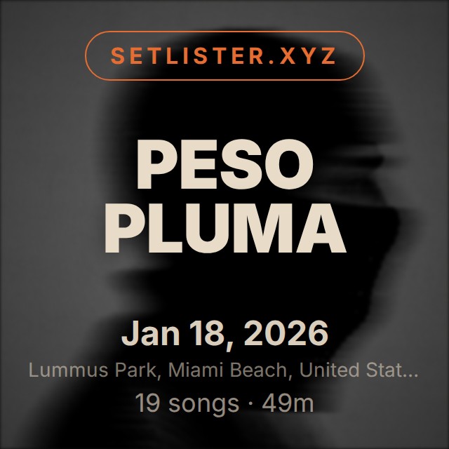 Peso Pluma setlist playlist on Spotify