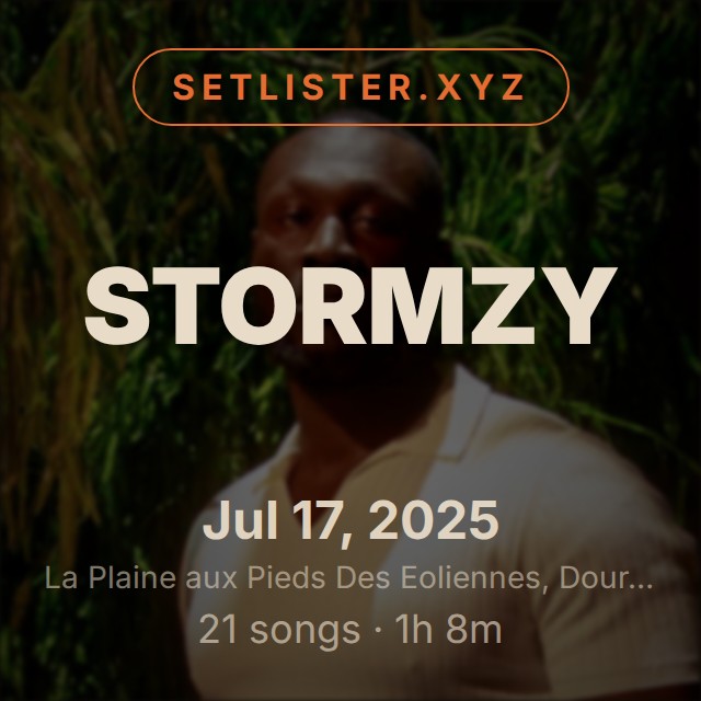 Stormzy setlist playlist on Spotify