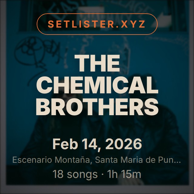 The Chemical Brothers setlist playlist on Spotify