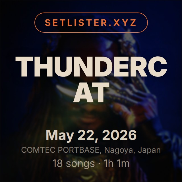 Thundercat setlist playlist on Spotify